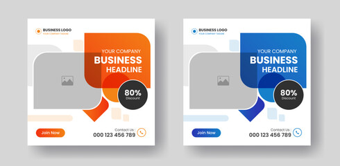 creative social media post design for your corporate business agency. business social media post banner design with geometric shapes.
