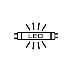 LED light icon isolated on white background