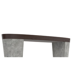 3d rendering illustration of an oval bench