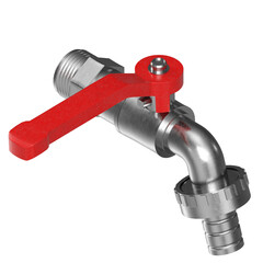 3d rendering illustration of an outdoor faucet