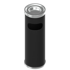 3d rendering illustration of an outdoor ashtray bin