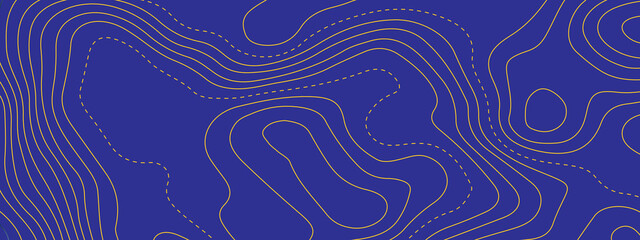 The stylized colorful wavy abstract topographic map contour, lines Pattern background. Topographic map and landscape terrain texture grid. Wavy banner and color geometric form. Vector illustration.