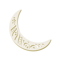 Fototapeta na wymiar ornamental crescent moon