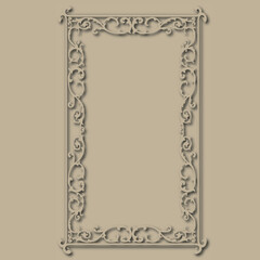 Frame, in the style of an ornament, Vector illustration eps 10, Art.