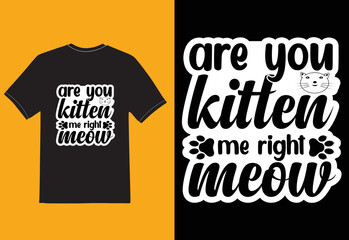 typography cats t shirt design