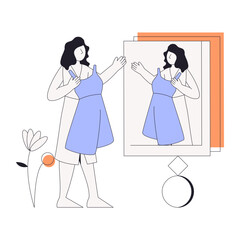 A linear character illustration of resting 