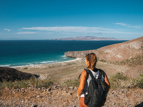 Hike In Balandra Beach, Baja California, Mexico