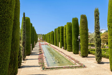 The gardens of Alcazar of the Christian Monarchs, Cordoba, Spain