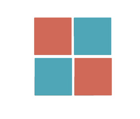 Square business card mockup