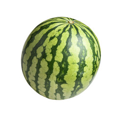 green watermelon fruit isolated