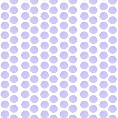 Fototapeta na wymiar Hand paint watercolor polka dot seamless pattern. Polka dot pattern highlighted on a white background for cute baby fabric, wallpaper and paper prints.
