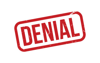 Denial Rubber Stamp Seal Vector