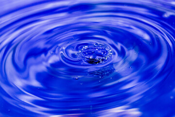 Water splashing to make a ripple