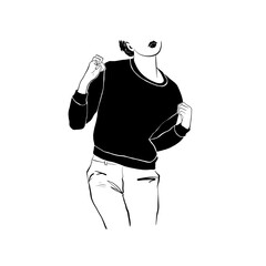 Modern abstract women. Minimalism concept. Female body, fashion. Matisse style. . Contemporary silhouette of woman. Hand drawn trendy vector posters, illustrations for print.