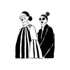 Modern abstract women. Minimalism concept. Female body, fashion. Matisse style. . Contemporary silhouette of woman. Hand drawn trendy vector posters, illustrations for print.