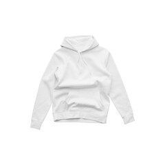 Fototapeta premium Heavyweight Wrinkled Unisex White Hoodie Front Mockup - Hooded Sweatshirt for Men & Women