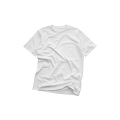 Wrinkled Mens Pocket White T-Shirt Front Mockup