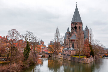 Fototapeta premium Temple Neuf or the New Temple in Metz, France