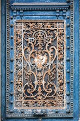 Old and beautiful ornate French door