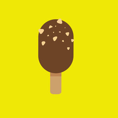 chocolate cream and ice cream on the shelves,ice cream chocolate 