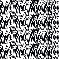Abstract modern zebra seamless pattern. Animals trendy background. White and black decorative vector stock illustration for print, card, postcard, fabric, textile. Modern ornament of stylized skin