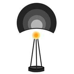 Vector of table lamp signs isolated on a white background. Simple icons for lamp, bright, lighting, living room and home decor.