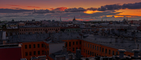 Fototapeta na wymiar views of the city of St. Petersburg in summer
