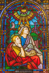 Saint Monica Stained Glass St Augustine Cathedral Catholic Church Tuscon Arizona