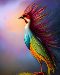 Obraz premium Artistic concept painting of a cute bird , background illustration.