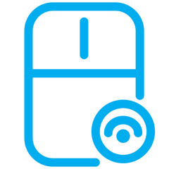 THIS IS A BLUE MOUSE ICON WITH OUTLINE STYLE