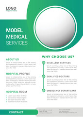 Business Medicine and science Flyer,  Layout with Elements, Poster & Cover Template