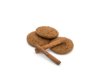 oatmeal cookies and cinnamon sticks