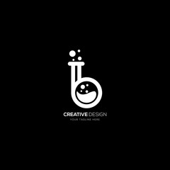 Modern letter b lab creative logo