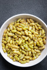 white green bean canned thin flageolet vegetables fresh healthy meal food snack on the table copy space food background