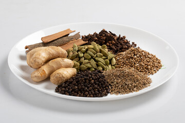 Indian spice isolatd on white
