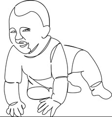 baby crawling