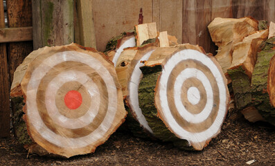 Knife and axe throwing targets