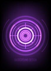abstract technology background circle geometry decoration science and technology purple black background eps10