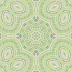 Girih traditional floral vector seamless motif. Batik patchwork design. Delicate antique ornament. Wall print design. Star symmetry elements texture.