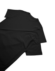 Layered Unisex Black T-Shirt Front & Back Mockup