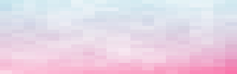 Abstract blue and pink gradient rectangles mosaic banner background. Vector illustration.