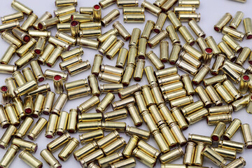 A pile of cartridges for gas pistol