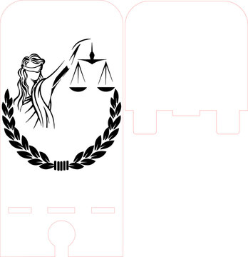 Porta celular con dise&ntilde;o abogada