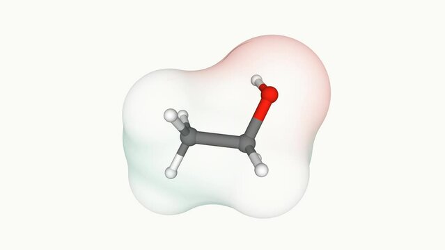3D molecular structure of an ethanol molecule