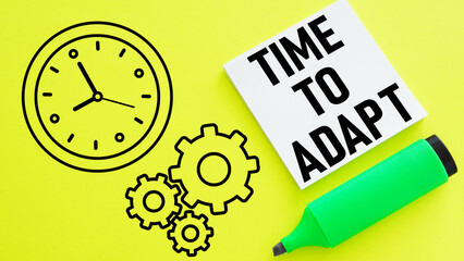 Time to adapt is shown using the text