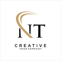 TN,NT Letter Logo Design Template