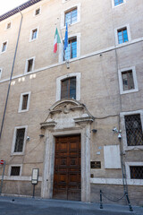 Fototapeta na wymiar The Facade of the Italian Ministry of the Culture