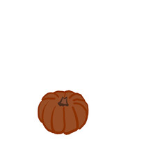 Pumpkin. halloween. Doodle, sketch. harvesting. vegetable. circuit. flat design