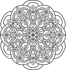 Mandalas for coloring book color pages.Anti-stress coloring book page for adults.