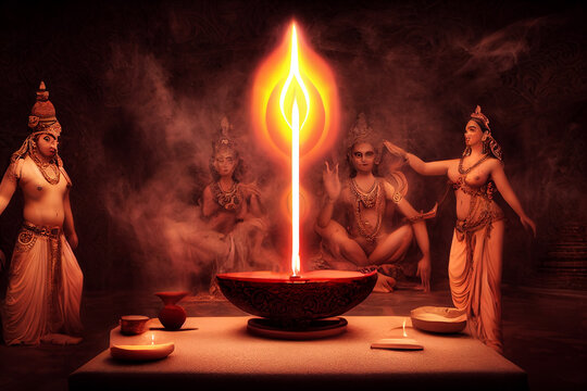 shiva and Shakti hindu god and goddess in tantric ritual